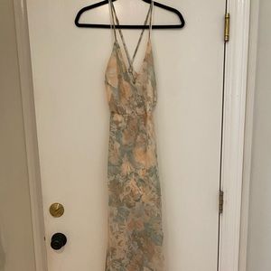 Peach and green floral maxi dress from vici
